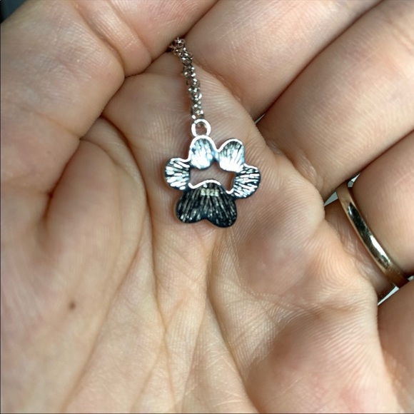 S 925 Dog Cat Footprint Necklace - Picture 3 of 3